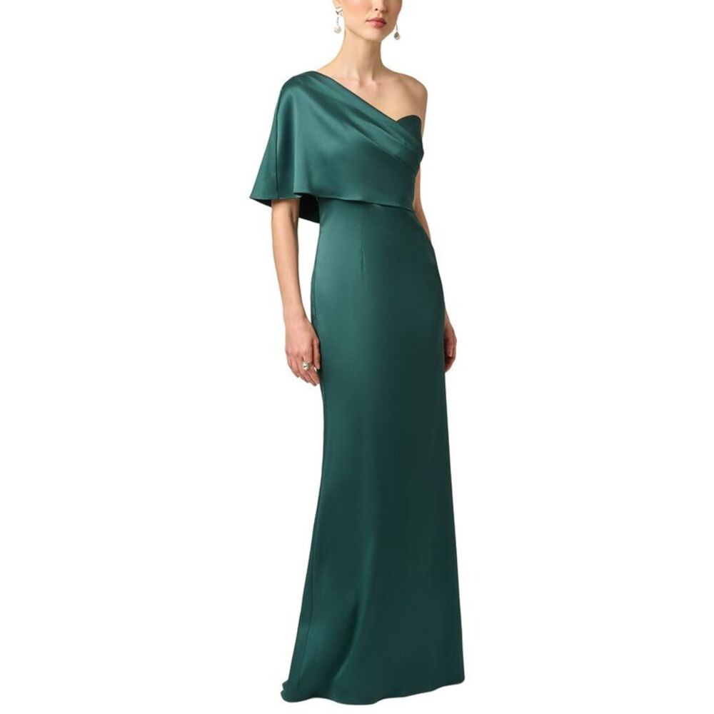 Aidan Mattox Womens  Stretch Mikado Long Dress